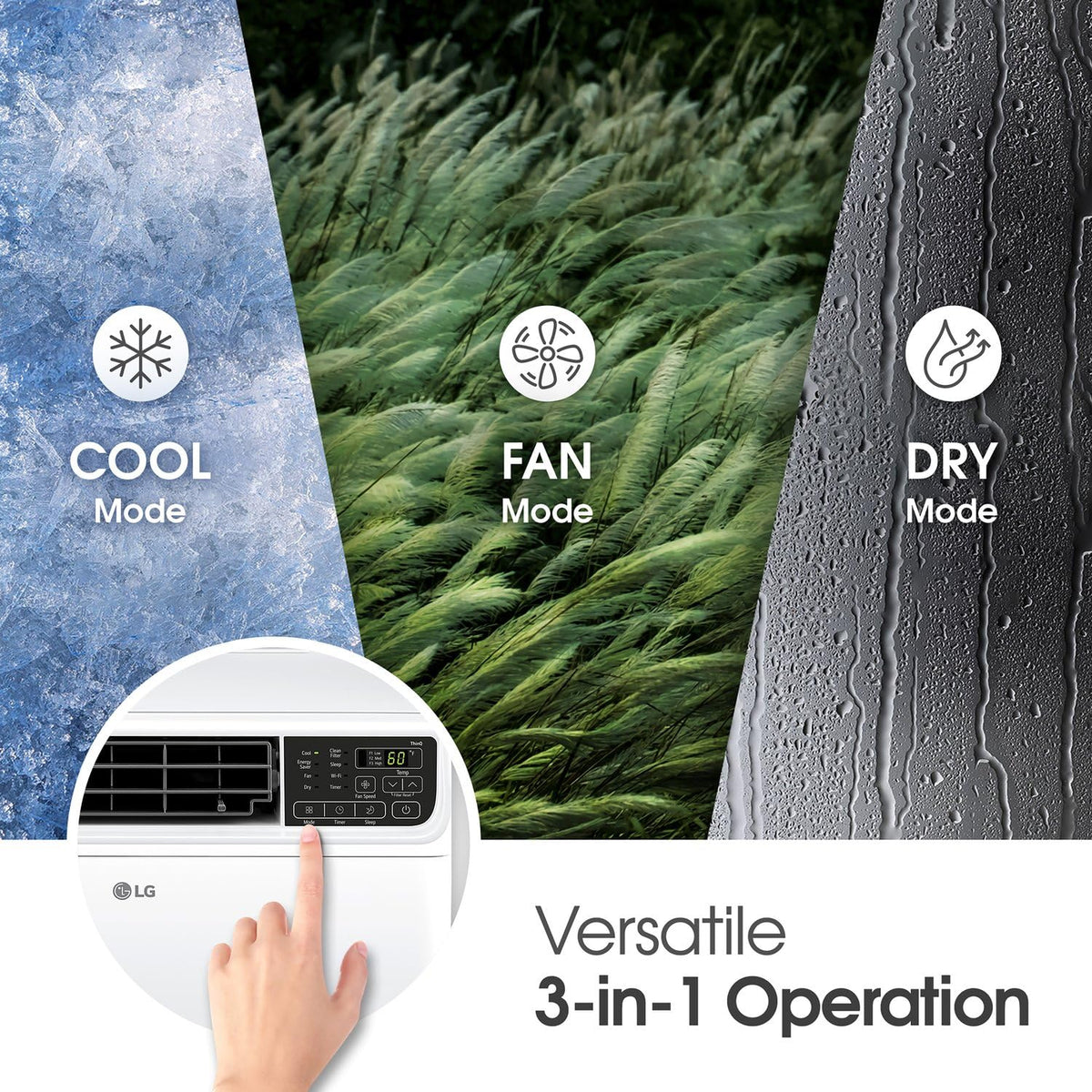 LG 14,000 BTU DUAL Inverter Smart Window Air Conditioner, 115V, Cools 800 Sq. Ft. for Bedroom, Living Room