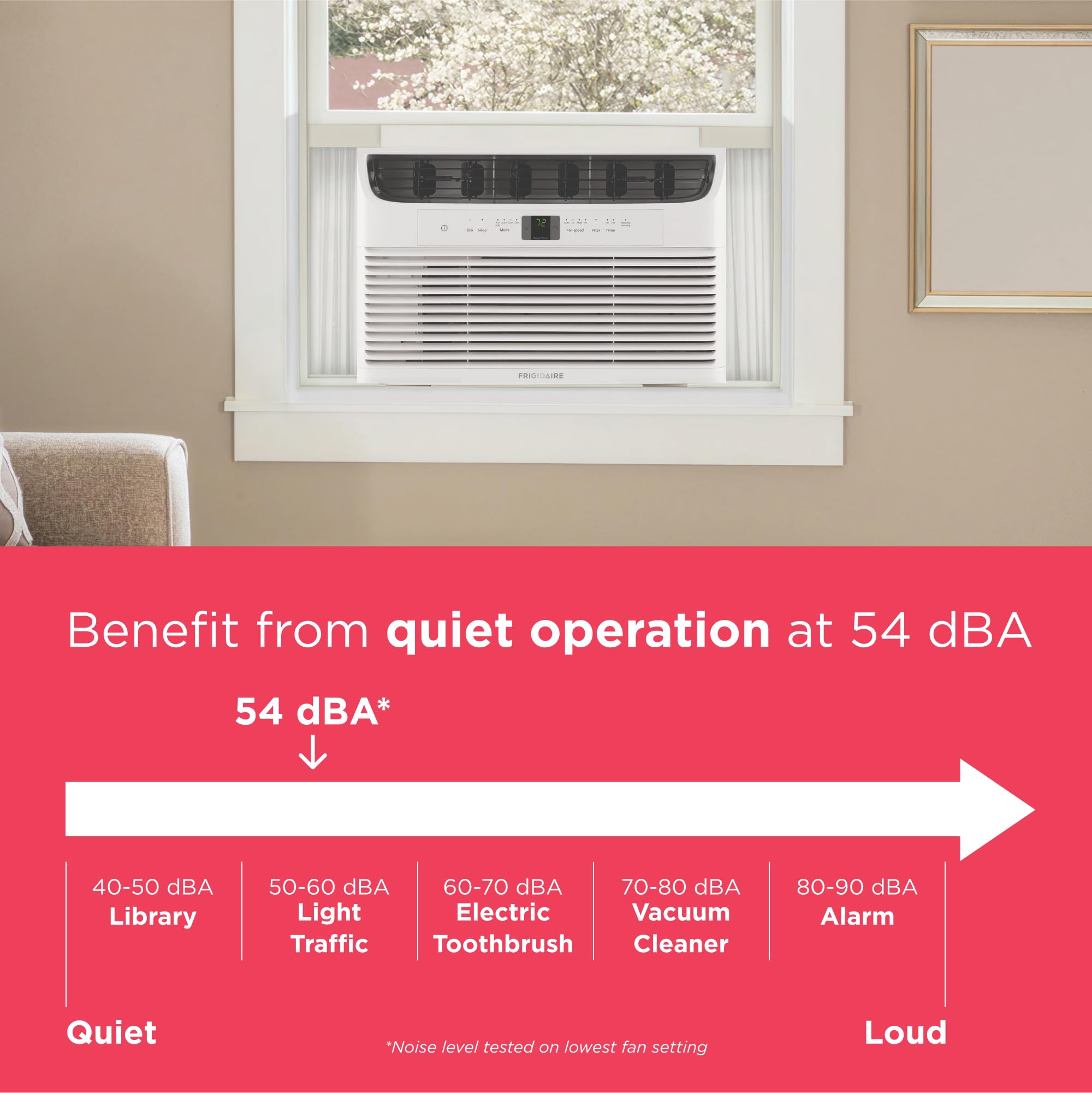 8,000 BTU Window Air Conditioner with Remote Control, Cools Up to 350 Sq. Ft., Quiet Operation, Eco Mode
