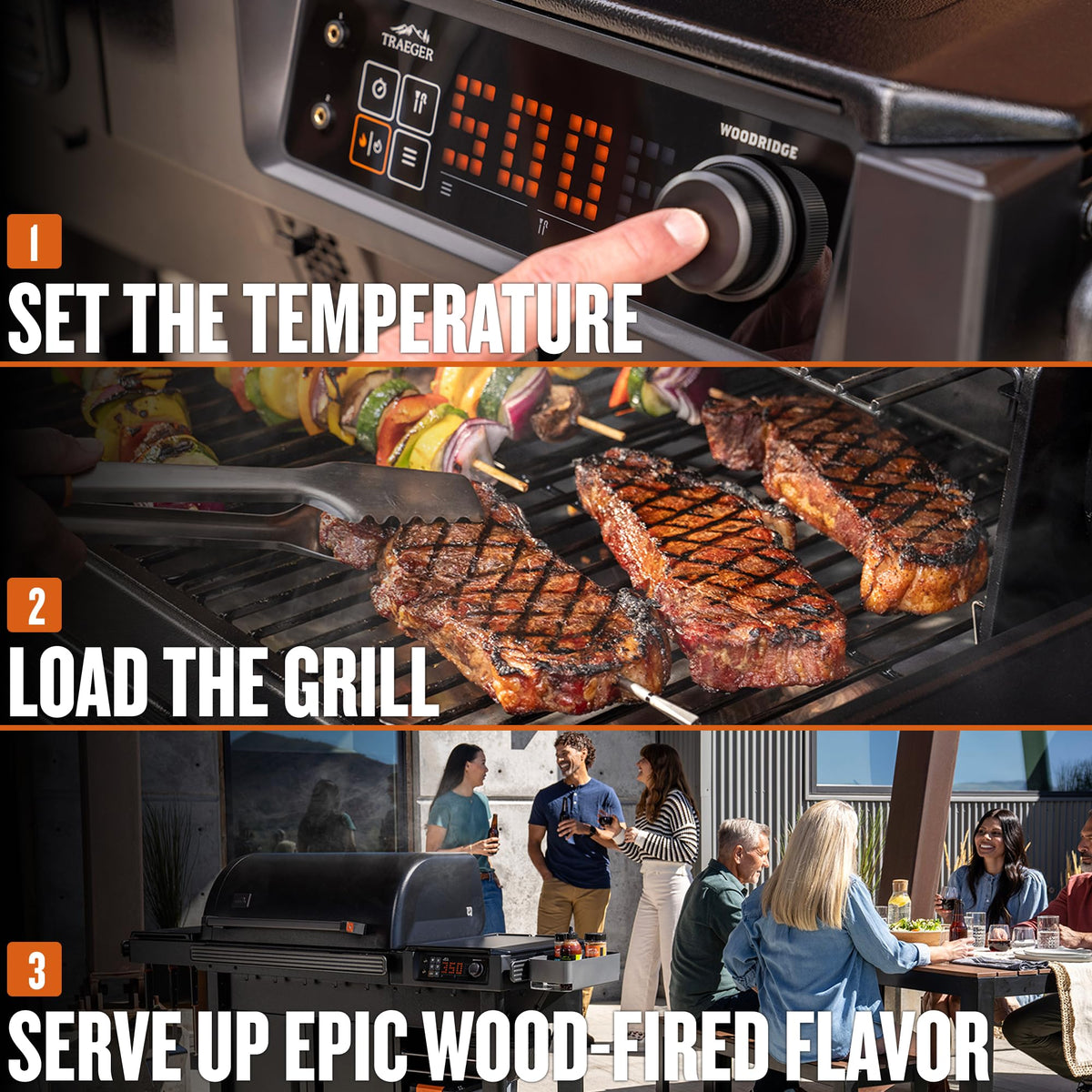 Traeger Woodridge Pro Wood Pellet Grill & Smoker, 970 Sq In, WiFi
