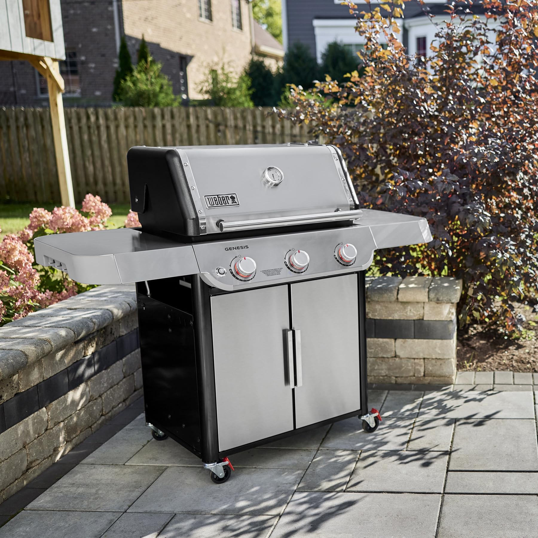 Weber Genesis S-315 Gas Grill, Propane Grill, Stainless Steel BBQ Grill
